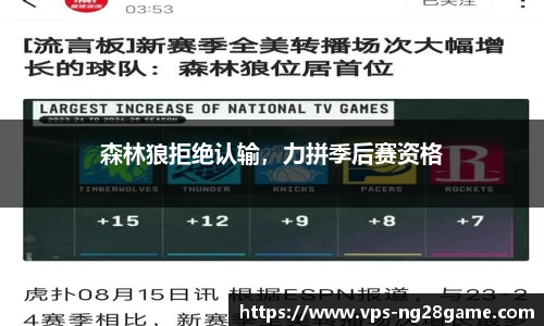 森林狼拒绝认输，力拼季后赛资格